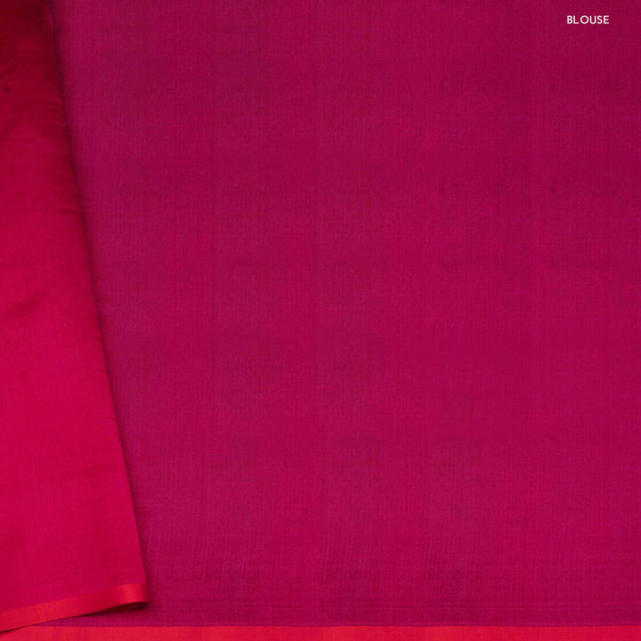 Blouse of  Handwoven pink banarasi kora silk Saree