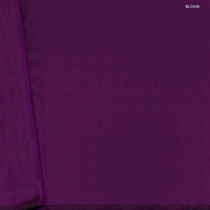 Blouse of Handwoven purple Banarasi silk Saree