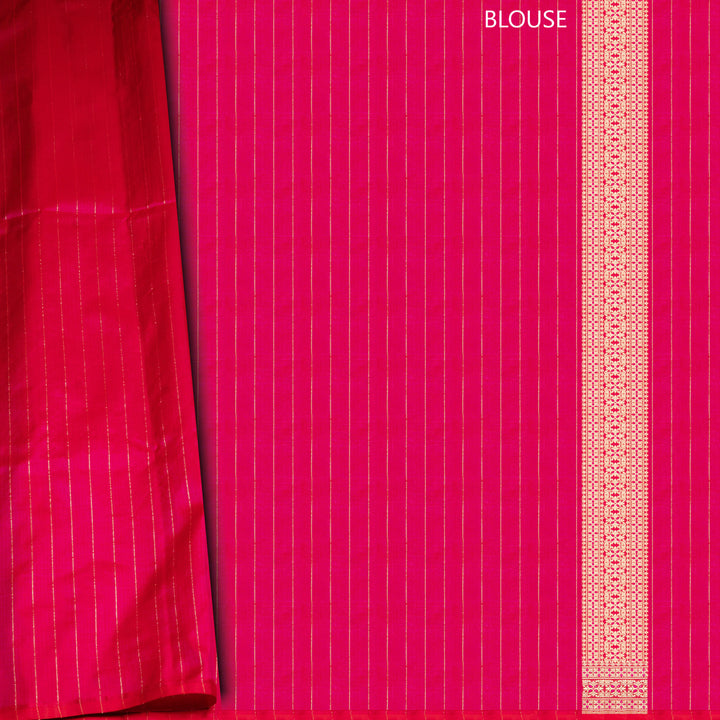 Red blouse with a white border on a red background