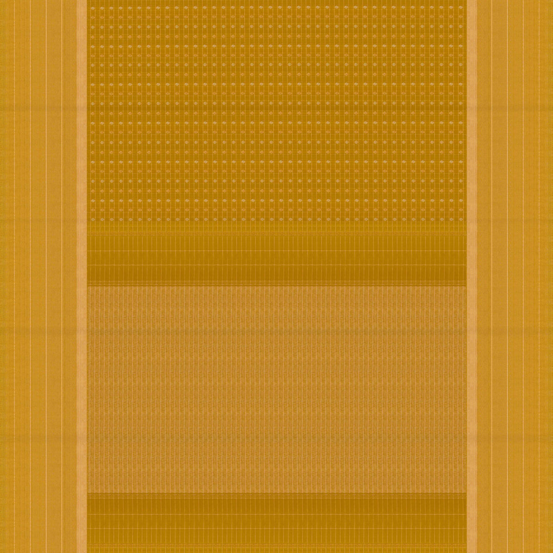 Pallu of Handwoven Lime Green Kanjivaram silk Saree