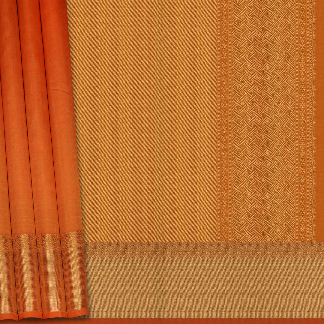 Textured fabric with orange and beige colors