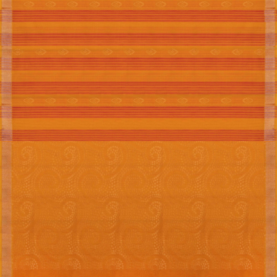 Orange Silk Cotton Saree with Orange Tissue Border and Gold Zari 3320T015903DSC