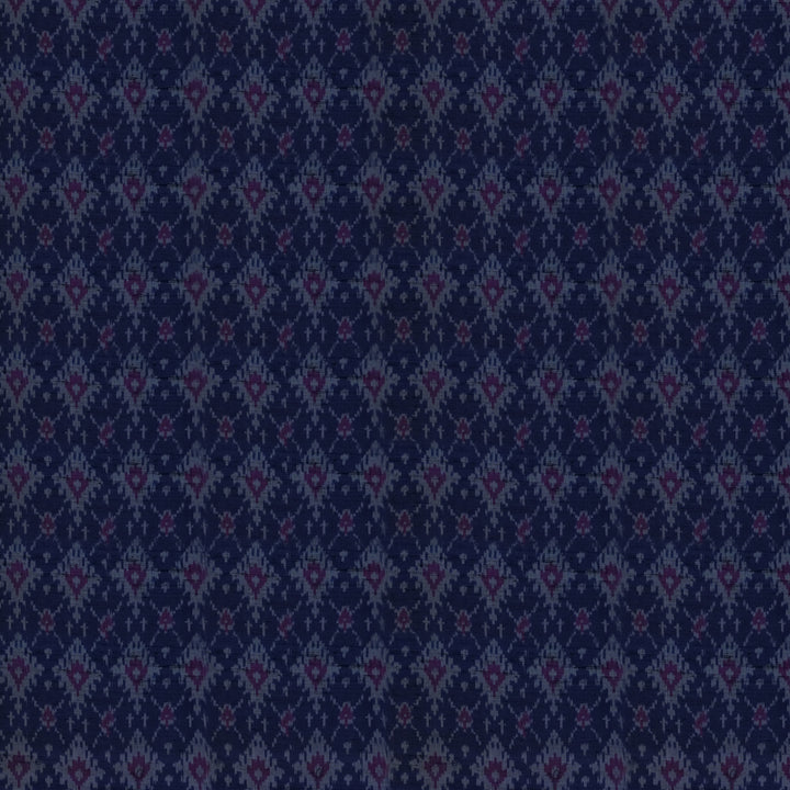 Handwoven Blue Raw silk Ikat Fabric - 26T001269DSC