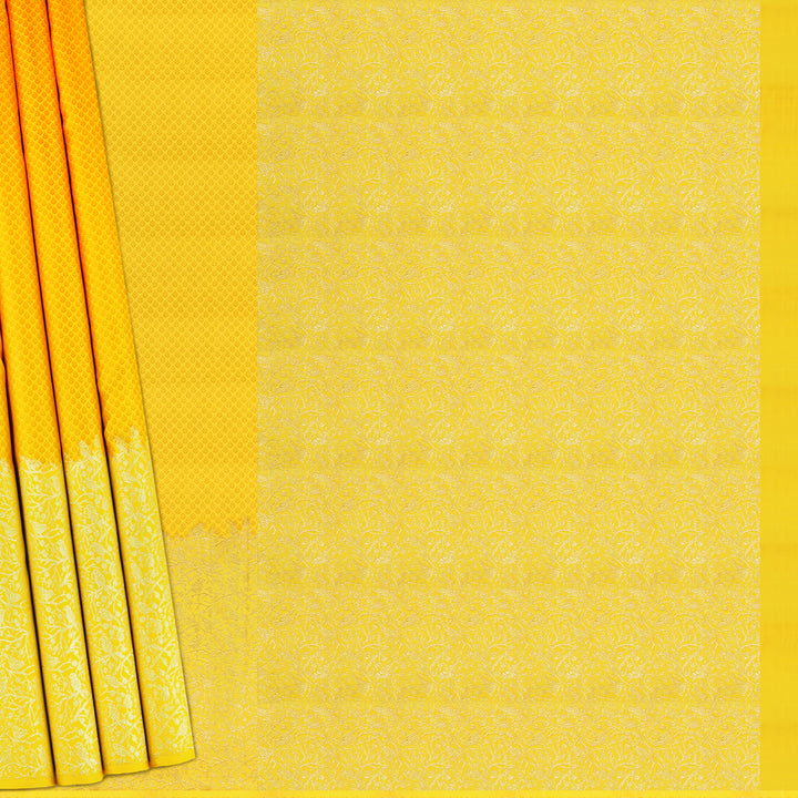Handwoven Yellow Kanjivaram Silk Saree- 1805T004042DSC