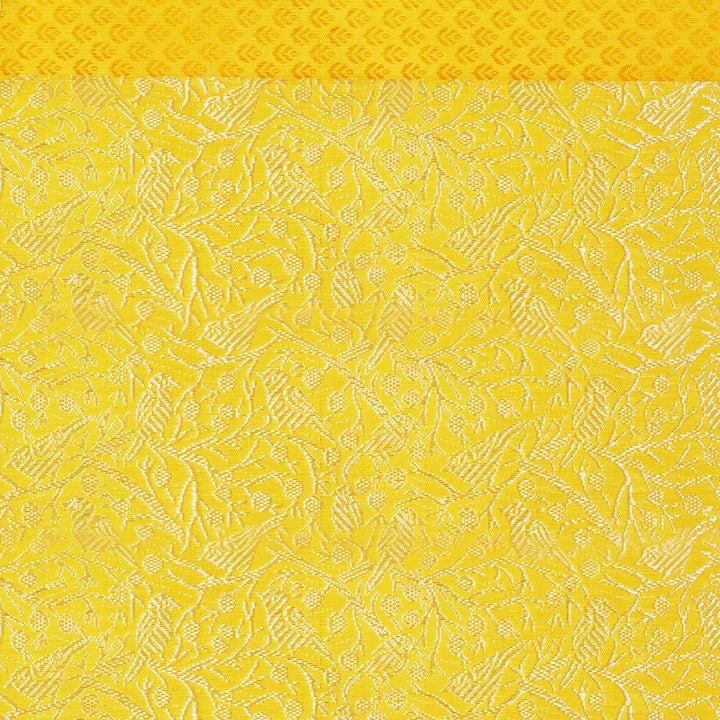 Handwoven Yellow Kanjivaram Silk Saree- 1805T004042DSC