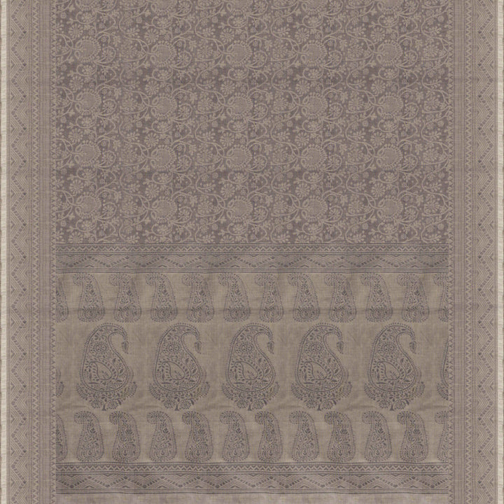 Beige South Cotton Saree with Traditional Motif Border 3363T015700DSC