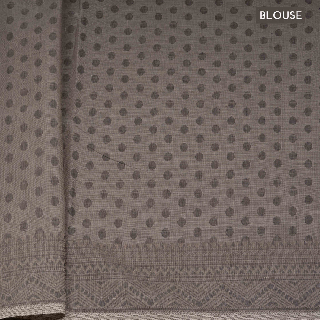 Beige South Cotton Saree with Traditional Motif Border 3363T015700DSC