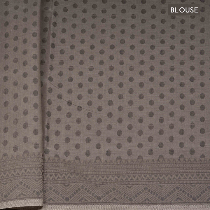 Beige South Cotton Saree with Traditional Motif Border 3363T015700DSC