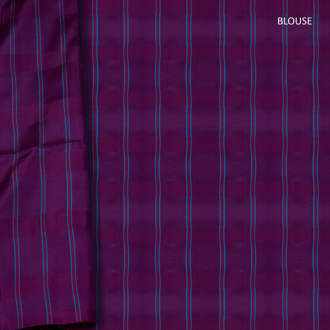 Violet Soft Silk Saree with Blue Panel Pallu 3389T016263DSC