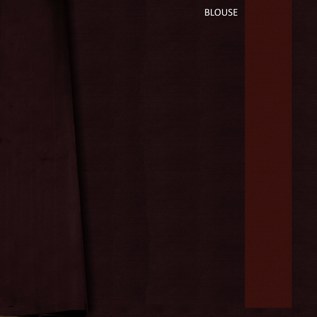 Brown Soft Silk Saree with Orange Panel Pallu 3390T016033DSC