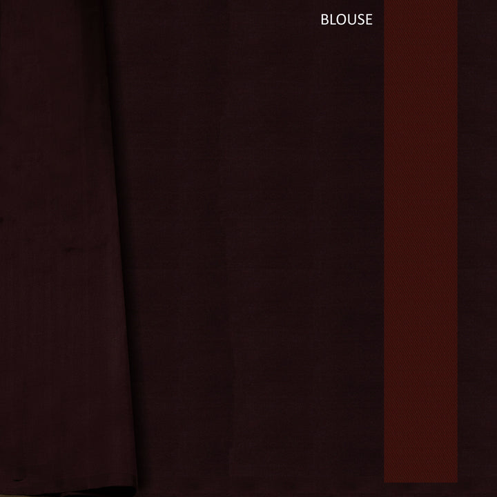 Brown Soft Silk Saree with Orange Panel Pallu 3390T016033DSC