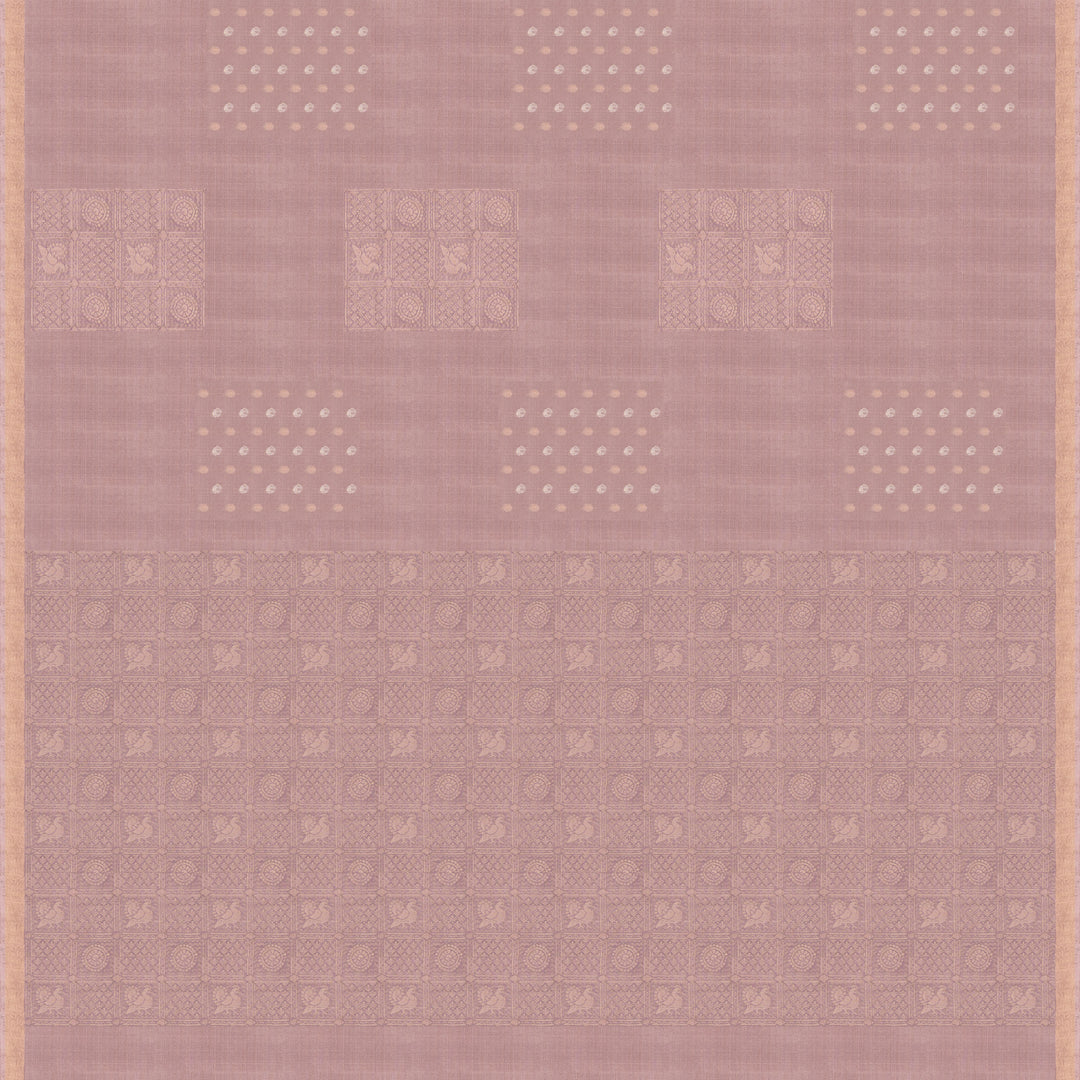 Dusty Mauve Soft Silk Saree with Zari Motifs 3392T016020DSC