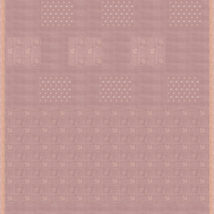 Dusty Mauve Soft Silk Saree with Zari Motifs 3392T016020DSC