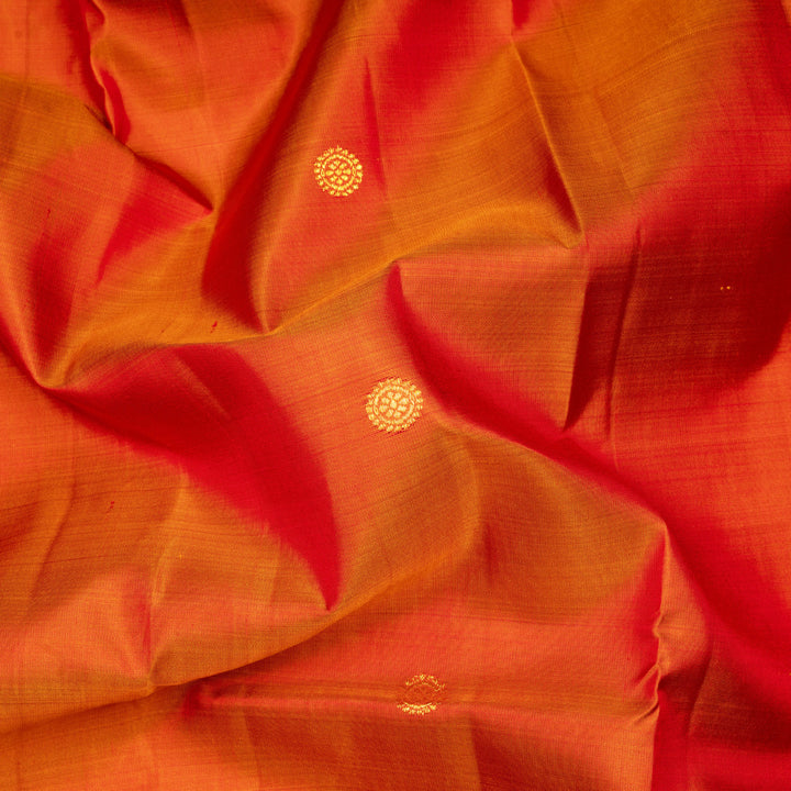 Orange Kanchipuram Silk Saree with Maroon Pallu 3402T016026DSC