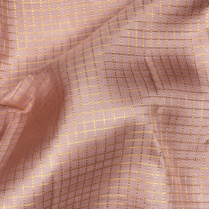 Mauve Kanjivaram silk saree with vairaoosi checks, maroon rettapet annam border and rich diamond pallu with matching blouse