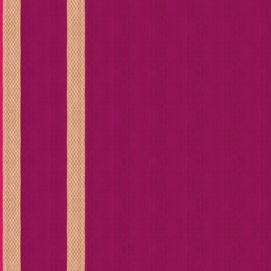 Handwoven Violet with Pink Kanjivaram Silk Saree - 1833T008664DSC