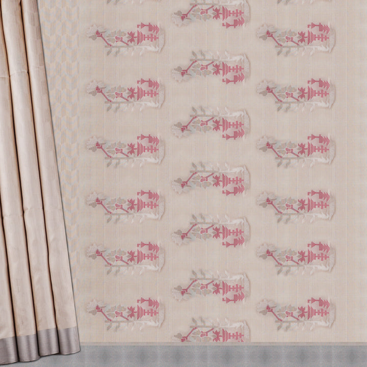 "Handwoven Off-white Soft Silk Saree - 1840T009258DSC"