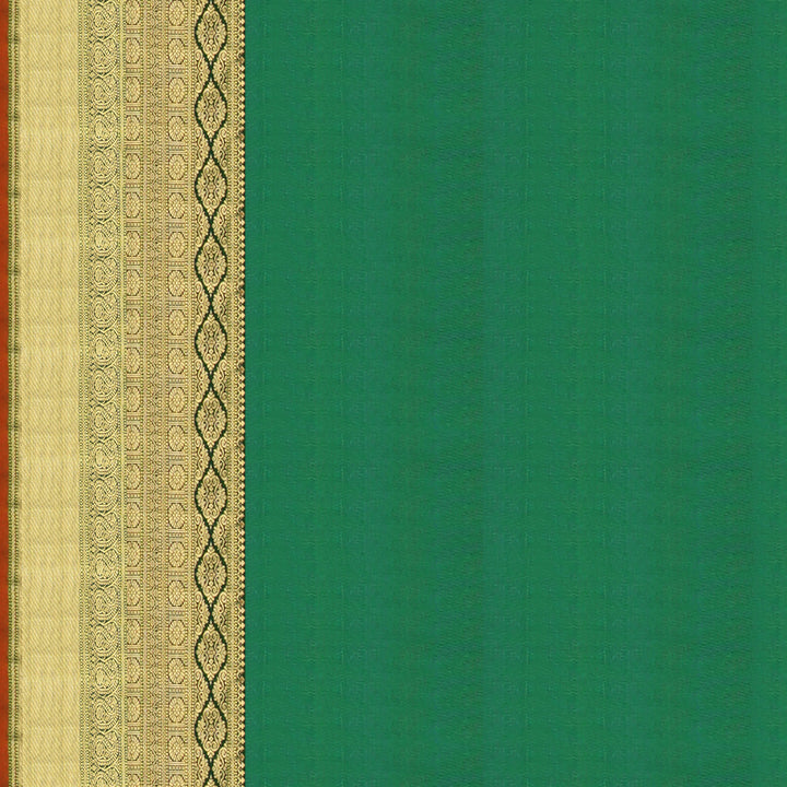 Handwoven Yellow with Orange Kanjivaram Silk Saree - 1852T004850DSC