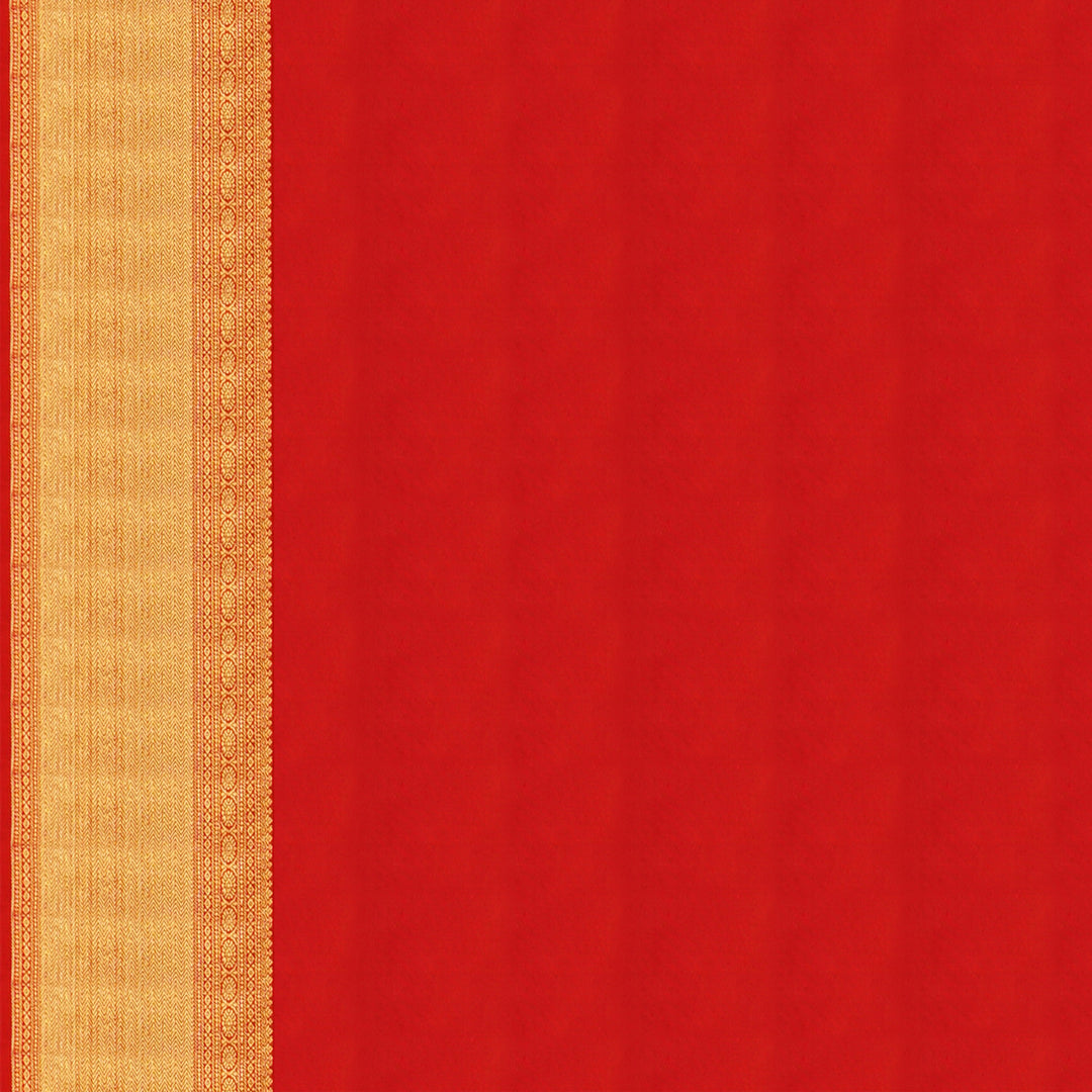 Handwoven Gold with Red Kanjivaram Silk Saree - 1853T007503DSC