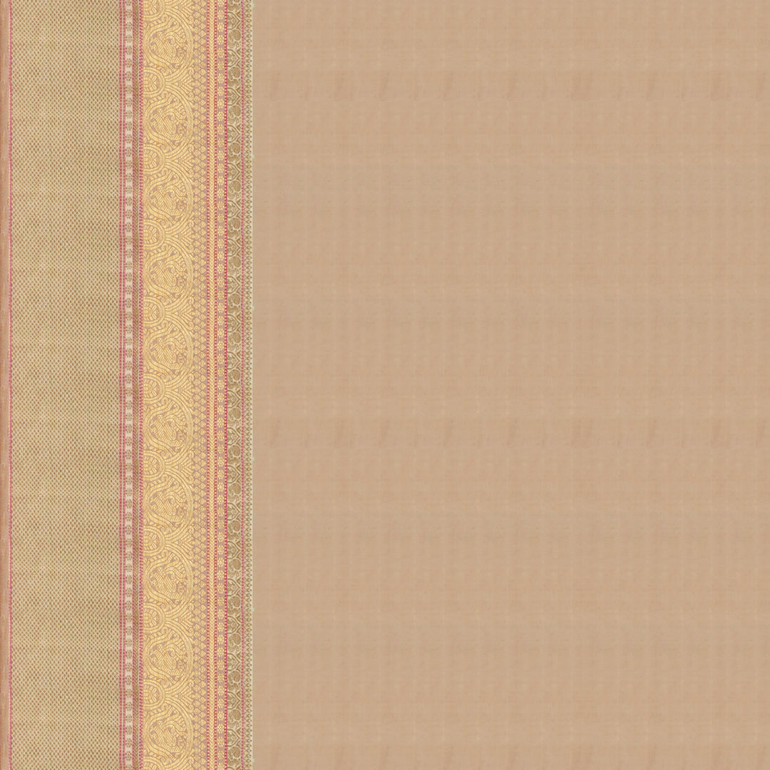 Handwoven Green with Beige Kanjivaram Silk Saree - 1854T005696DSC