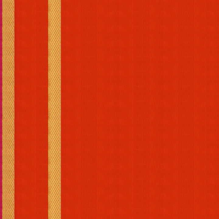 Handwoven Pink with Orange Kanjivaram Silk Saree - 1857T008334DSC