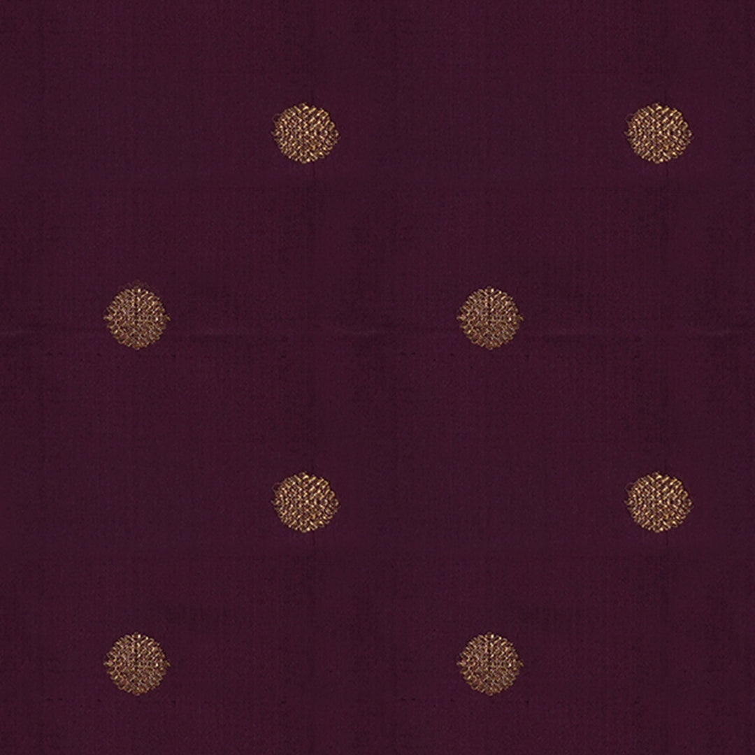 Handwoven Purple with Blue Kanjivaram Silk Saree - 1874T008782DSC
