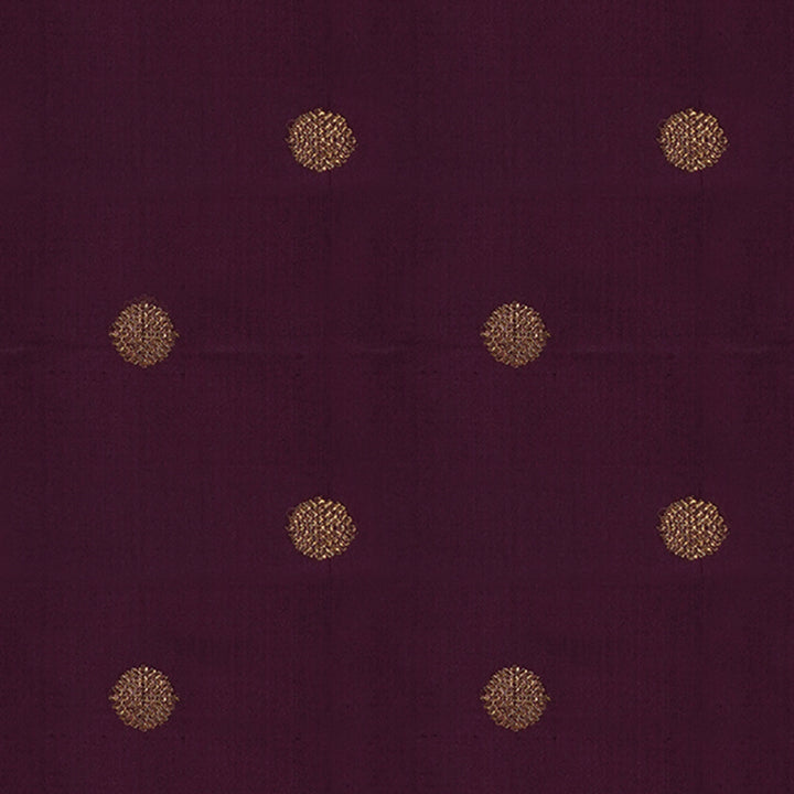 Handwoven Purple with Blue Kanjivaram Silk Saree - 1874T008782DSC