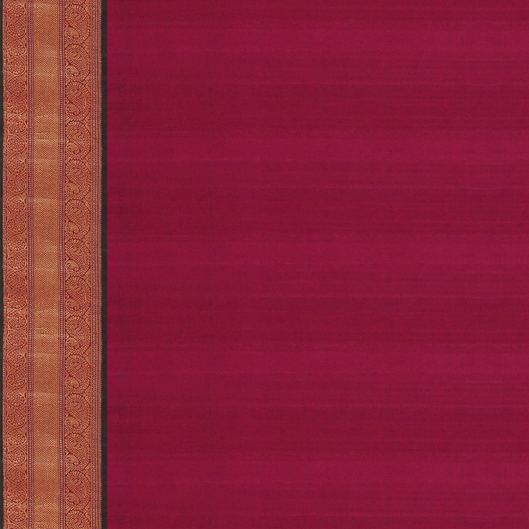 Handwoven Violet with Magenta Kanjivaram Silk Saree - 1875T008783DSC