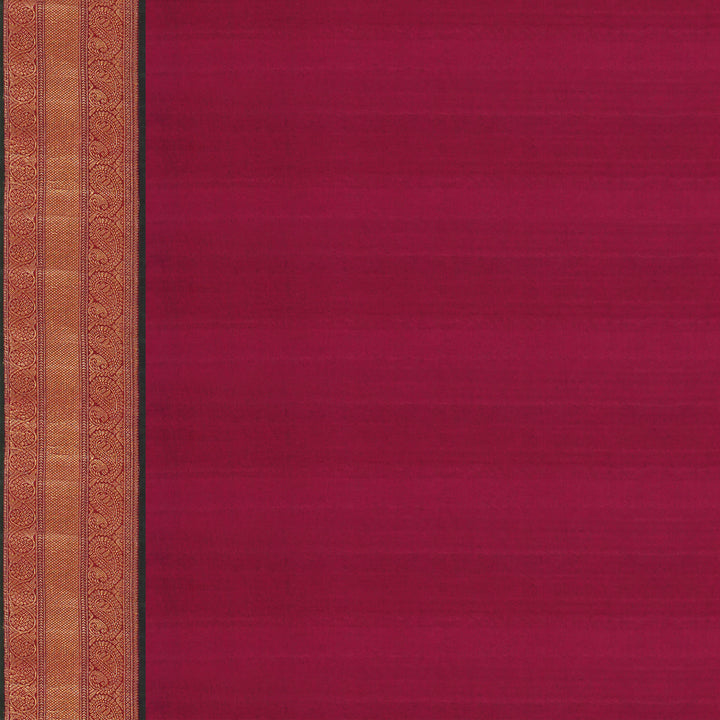 Handwoven Violet with Magenta Kanjivaram Silk Saree - 1875T008783DSC