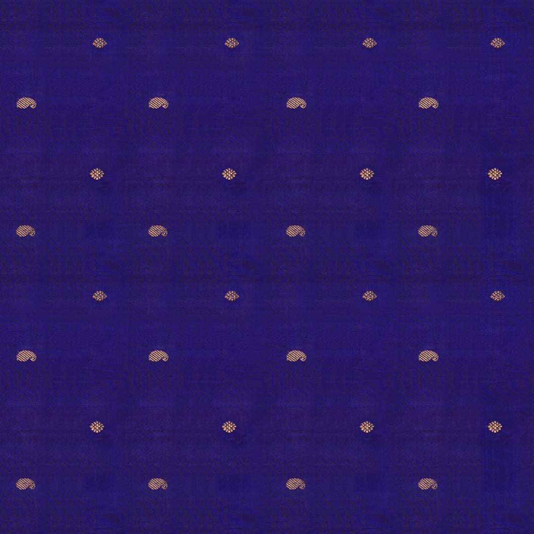 Handwoven Violet with Magenta Kanjivaram Silk Saree - 1875T008783DSC