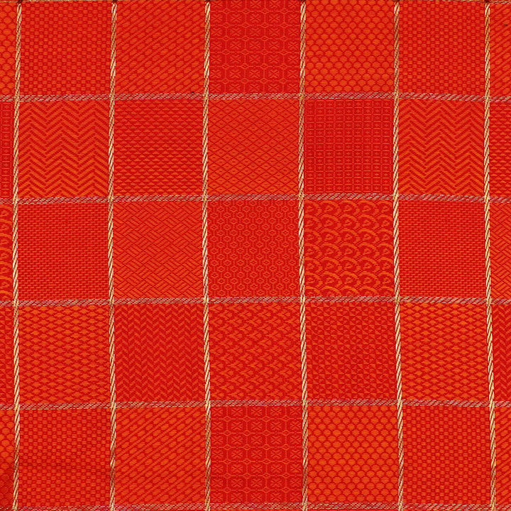 Handwoven Orange with Green Kanjivaram Silk Saree - 1882T006356DSC
