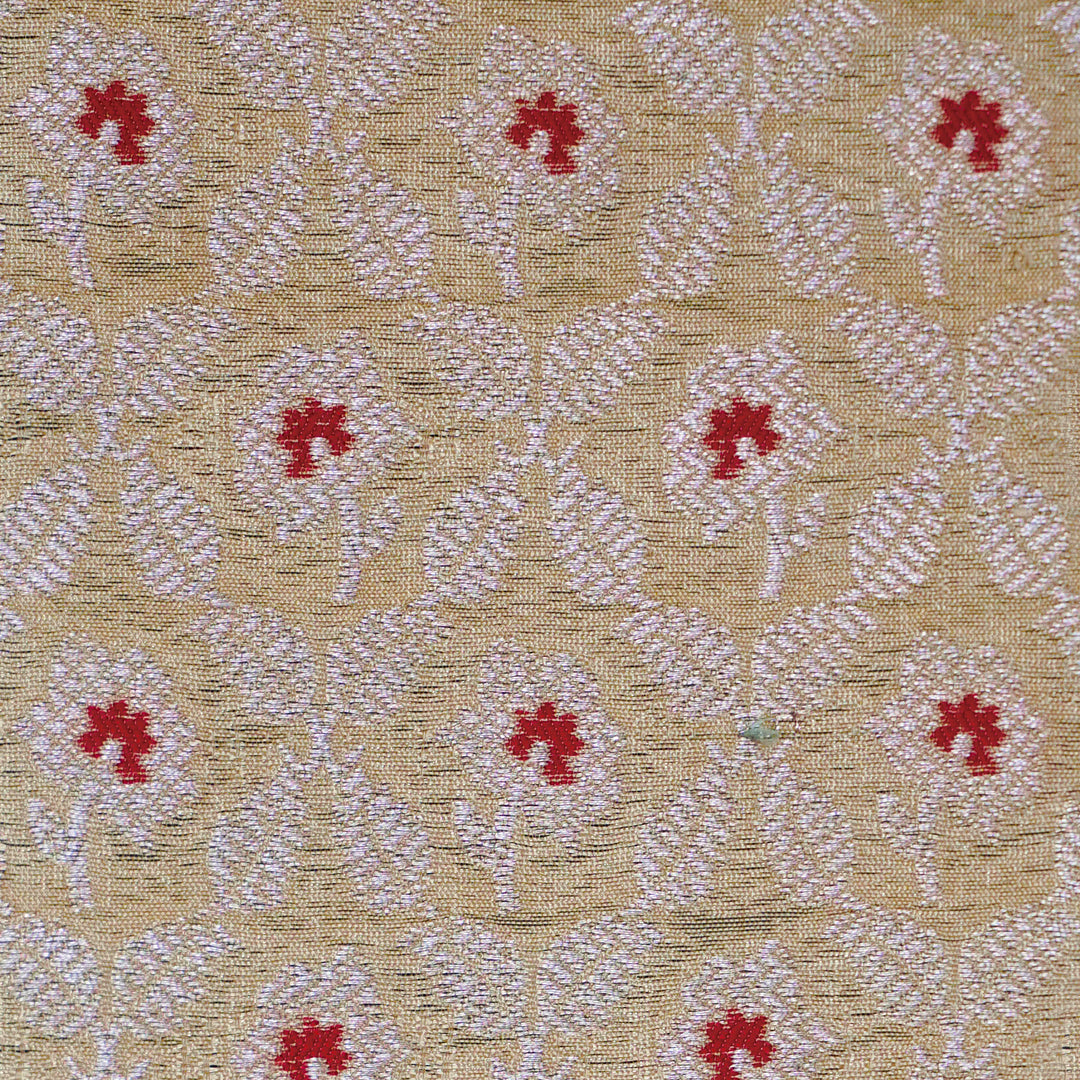 Handwoven Gold Banarasi Fabric - 3T006181DSC