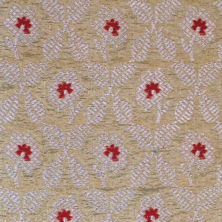 Handwoven Gold Banarasi Fabric - 3T006181DSC