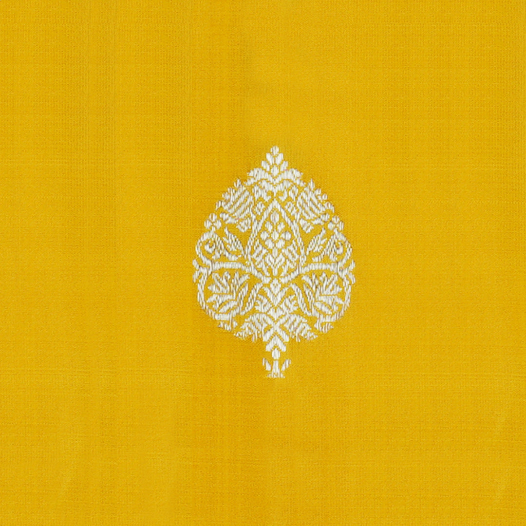 Handwoven Yellow Kanjivaram Silk Saree- 1541T005703DSC