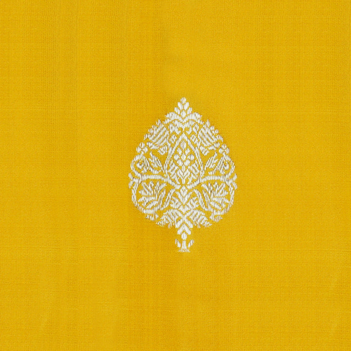 Handwoven Yellow Kanjivaram Silk Saree- 1541T005703DSC