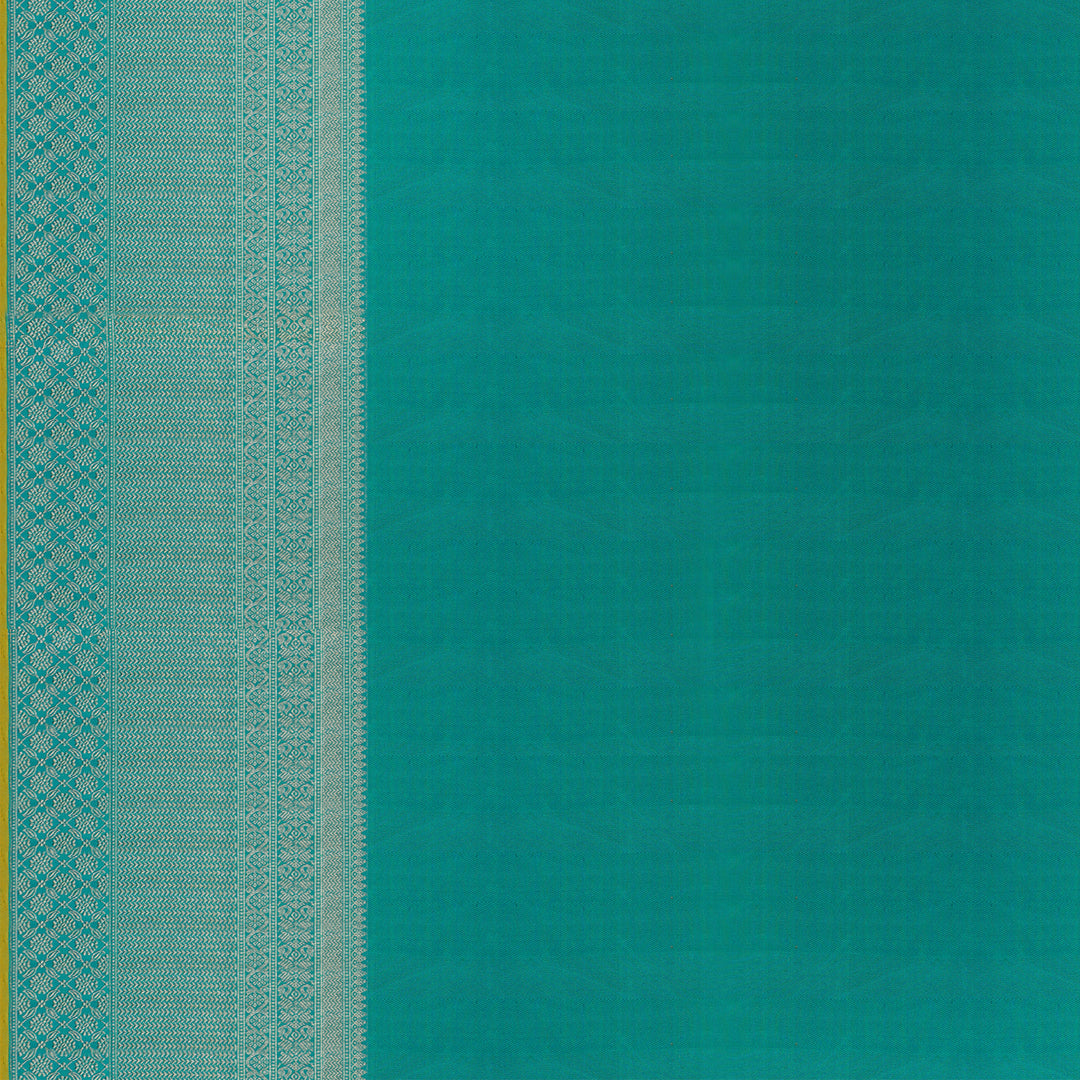 Handwoven Green Kanjivaram Silk Saree - 1908T007502DSC