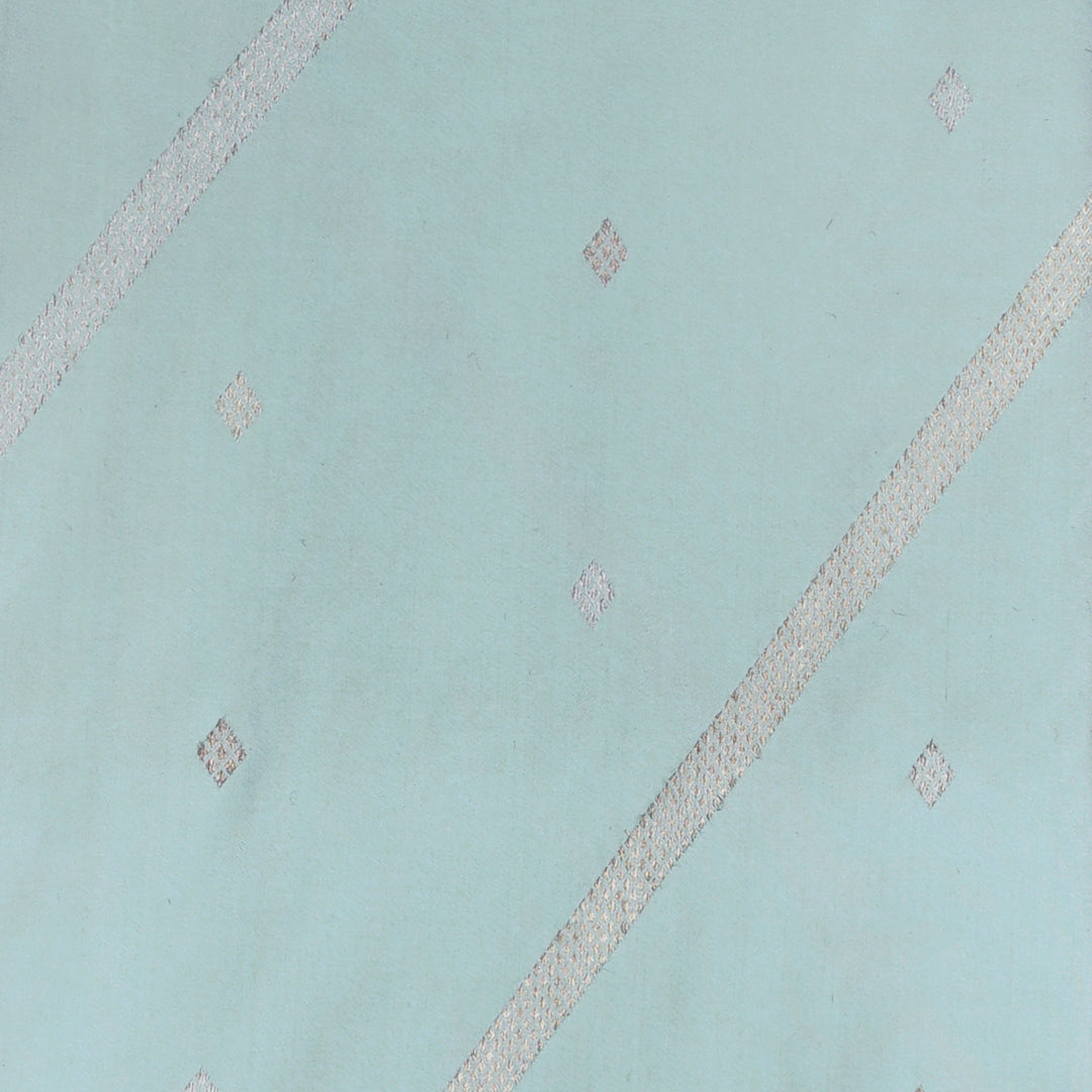 Handwoven Blue Banarasi Silk Saree - 1916T006267DSC