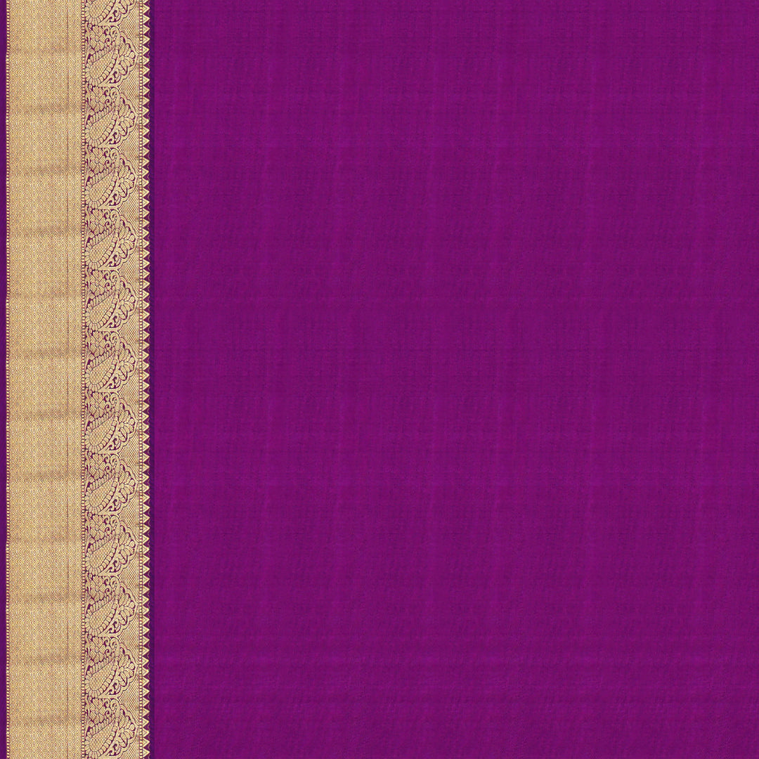 Handwoven Green with Violet Kanjivaram Silk Saree - 1928T008672DSC