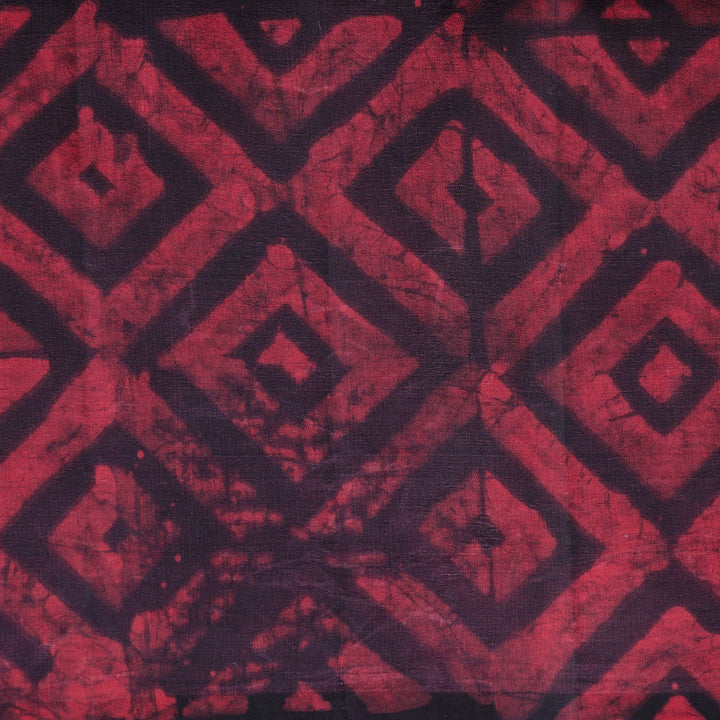 Handwoven Brown with Red Tussar Silk Saree - 1933T009127DSC