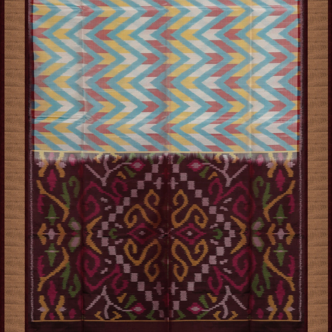 Handwoven Multi-colour with Brown Soft Silk Saree - 2106T010113DSJ