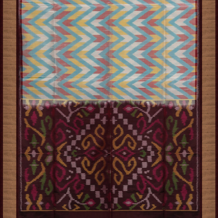 Handwoven Multi-colour with Brown Soft Silk Saree - 2106T010113DSJ