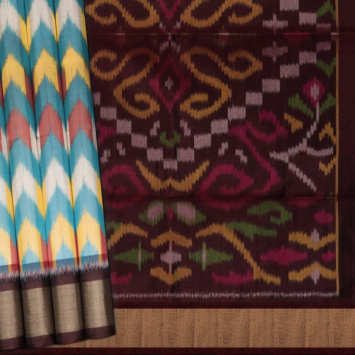 Handwoven Multi-colour with Brown Soft Silk Saree - 2106T010113DSJ
