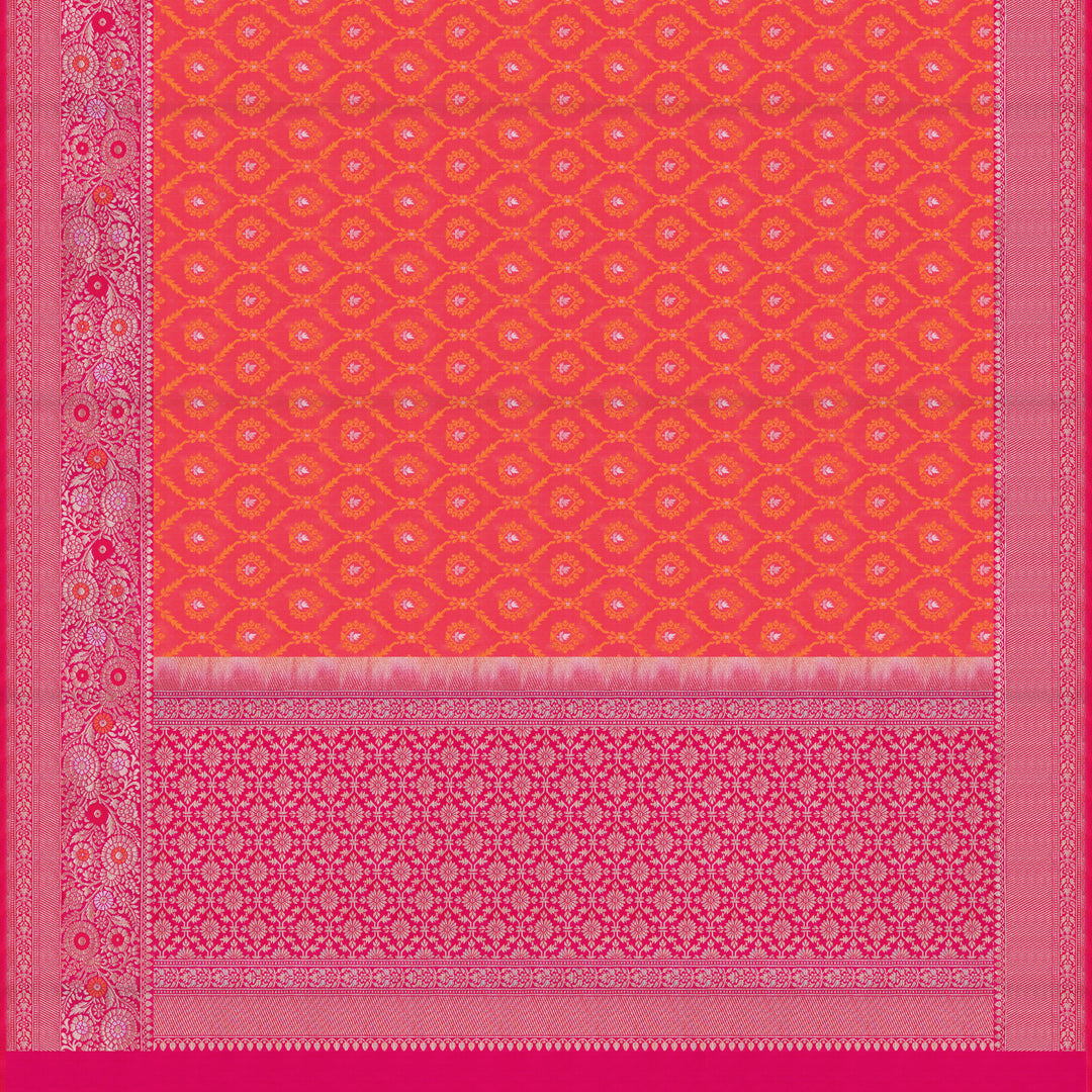 Handwoven Pink Banarasi Silk Saree - 1962T009500DSC