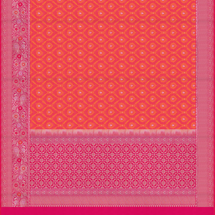 Handwoven Pink Banarasi Silk Saree - 1962T009500DSC