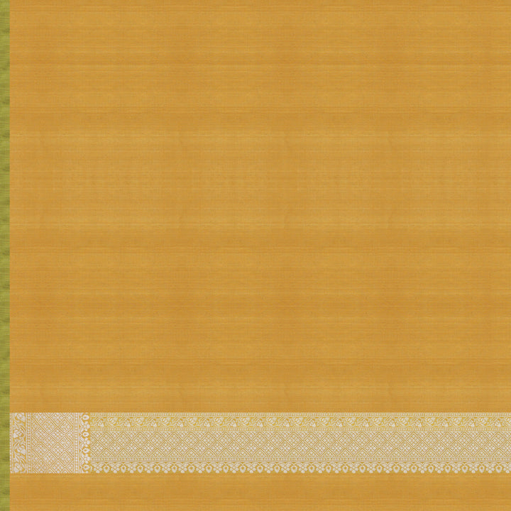 Handwoven Yellow Banarasi Silk Saree - 1963T009524DSC