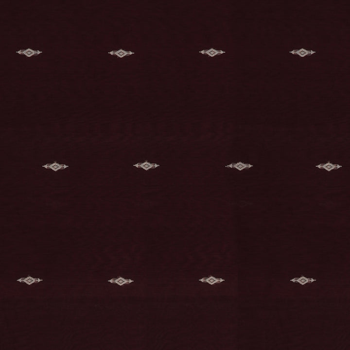 Handwoven Maroon Silk Cotton Saree - 1993T009949DSC