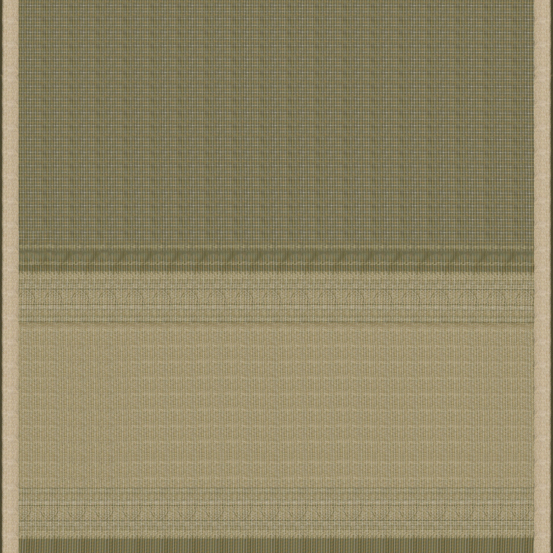 Handwoven Green Kanjivaram Silk Saree - 2053T010370DSC
