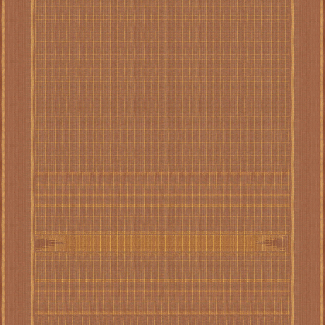 Handwoven Brown Kanjivaram Silk Saree - 2101T010373DSC