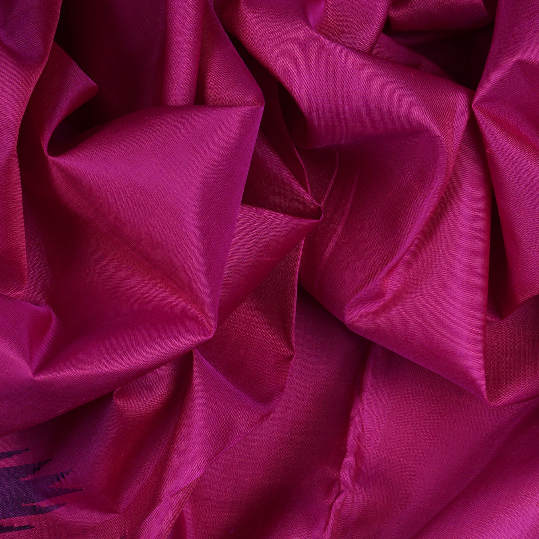 Handwoven Pink with Blue Kanjivaram Silk Saree - 2503T006154DSC