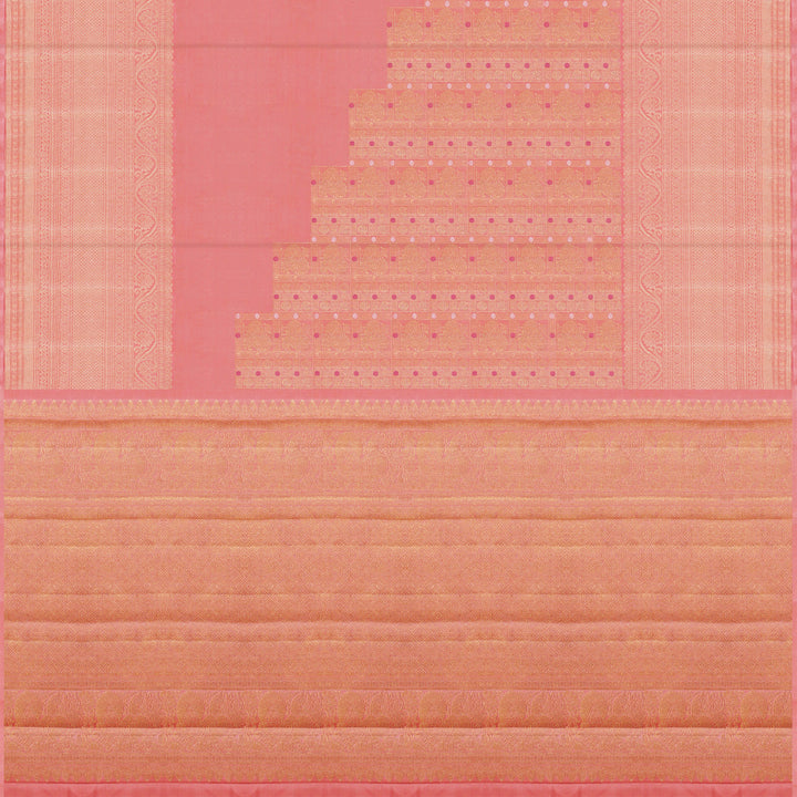 Handwoven Peach- Pink Kanjivaram Silk Saree- 2516T006162DSC